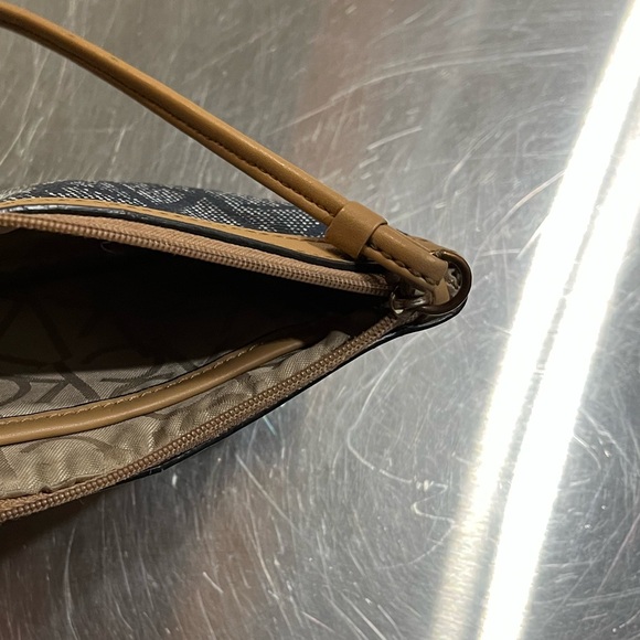 Calvin Klein Blue and Tan Logo Wristlet - Picture 5 of 5